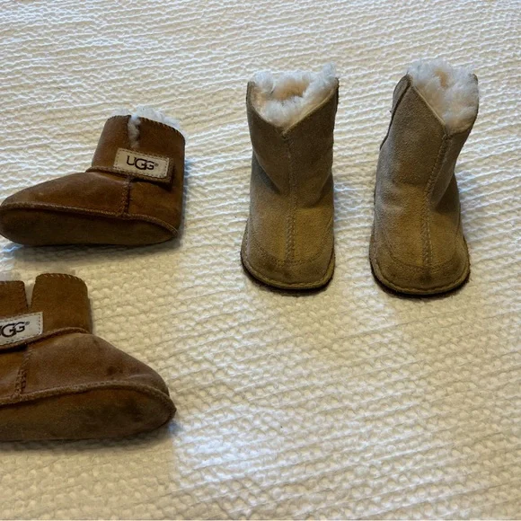 UGG Tan Baby Walker Boots with Cream Lining - Picture 2 of 4